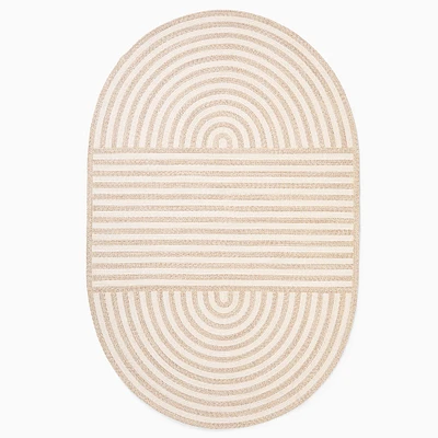 Striped Oblong Indoor/Outdoor Rug | West Elm