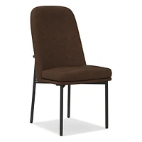 Jack Metal Frame High Back Leather Dining Chair | West Elm