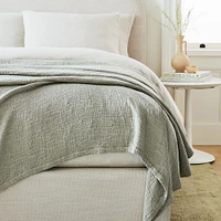 Silky TENCEL™ & Cotton Matelasse Blanket | West Elm