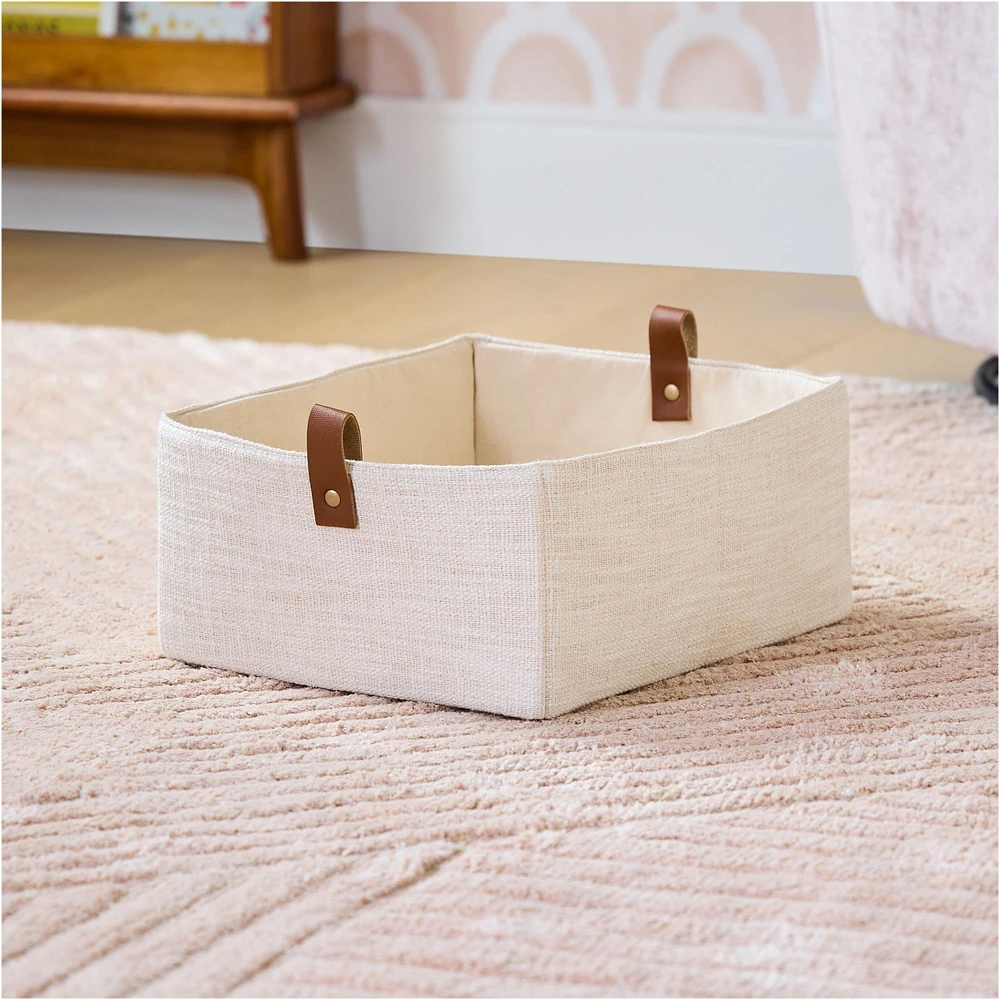 Slub Cotton Storage Bin | West Elm