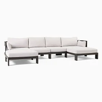 Caldera Aluminum Outdoor 4-Piece U-Shaped Sectional (137") | West Elm