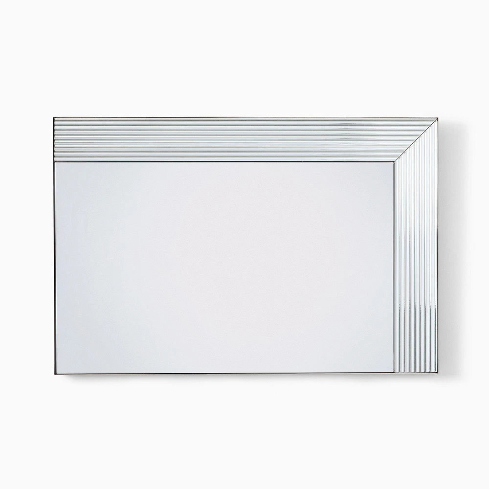 Textured Cut Glass Wall Mirror | West Elm