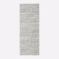 Mid-Century Heathered Basketweave Wool Rug | West Elm