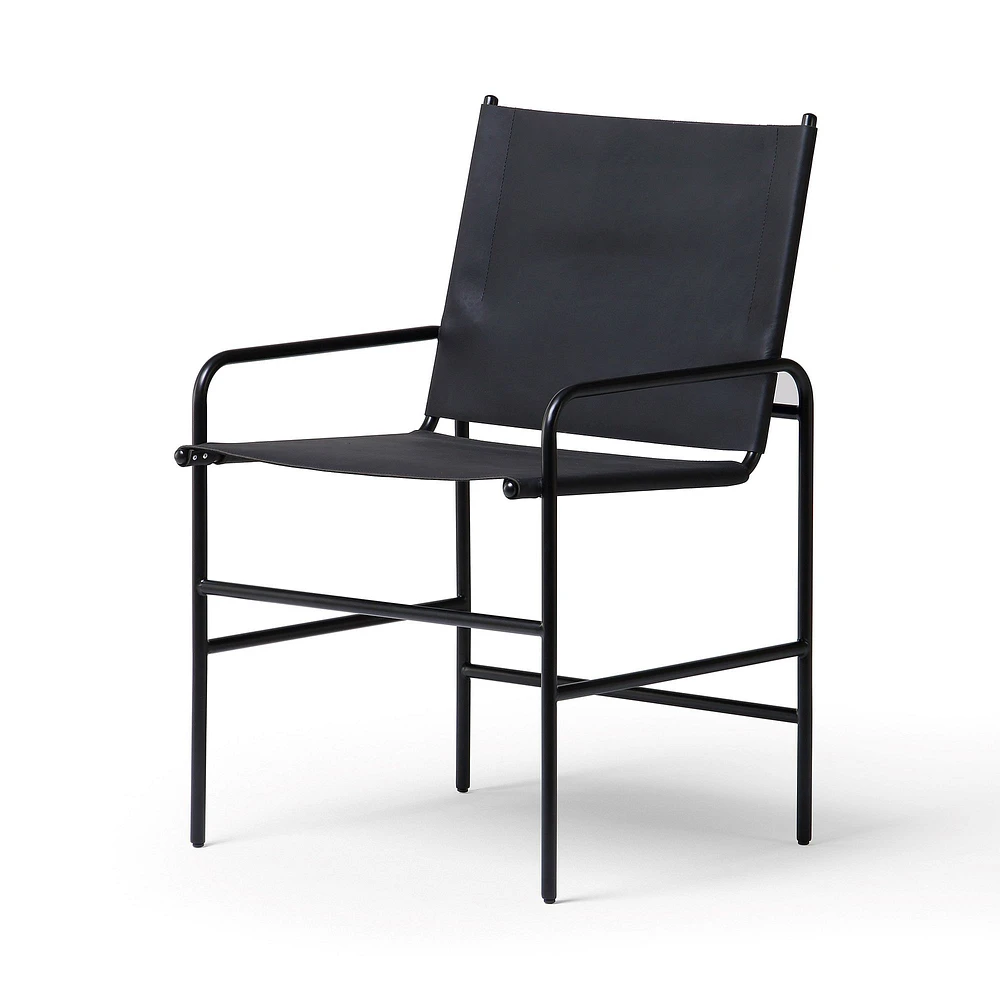 Eckford Leather Dining Armchair | West Elm