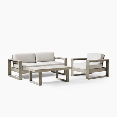 Portside Outdoor Sofa (75"), Lounge Chair & Coffee Table Set | West Elm