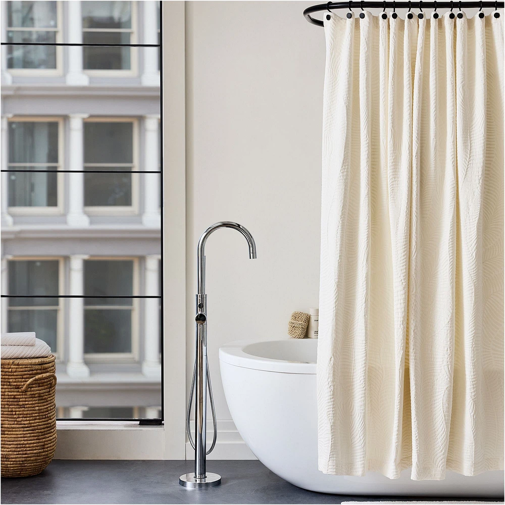 Trailing Fern Matelasse Shower Curtain | West Elm