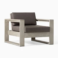 Portside Outdoor Lounge Chair, Alabaster, Reef