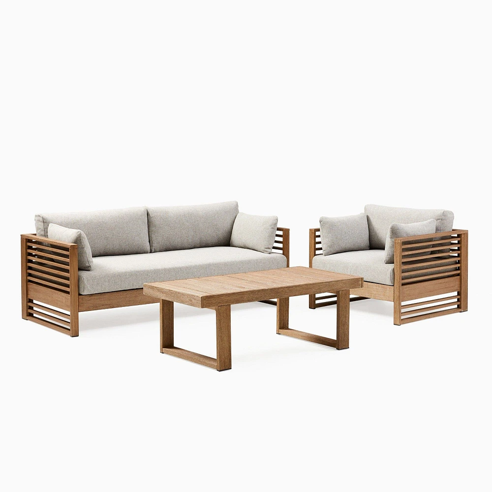 Santa Fe Slatted Outdoor Sofa (75