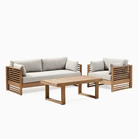 Santa Fe Slatted Outdoor Sofa (75