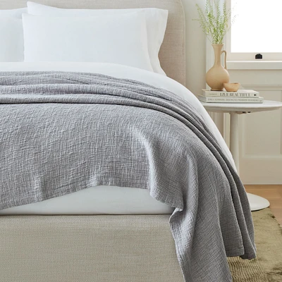 Silky TENCEL™ & Cotton Matelasse Blanket | West Elm