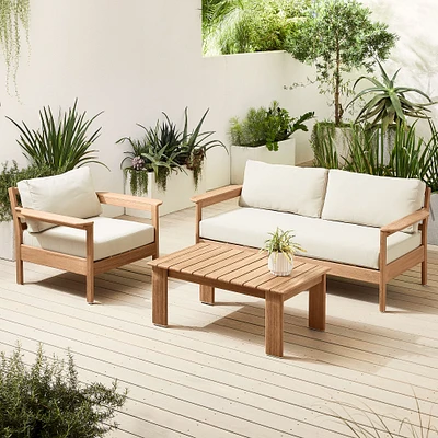 Playa Outdoor Sofa (70"), Lounge Chair & Coffee Table Set | West Elm