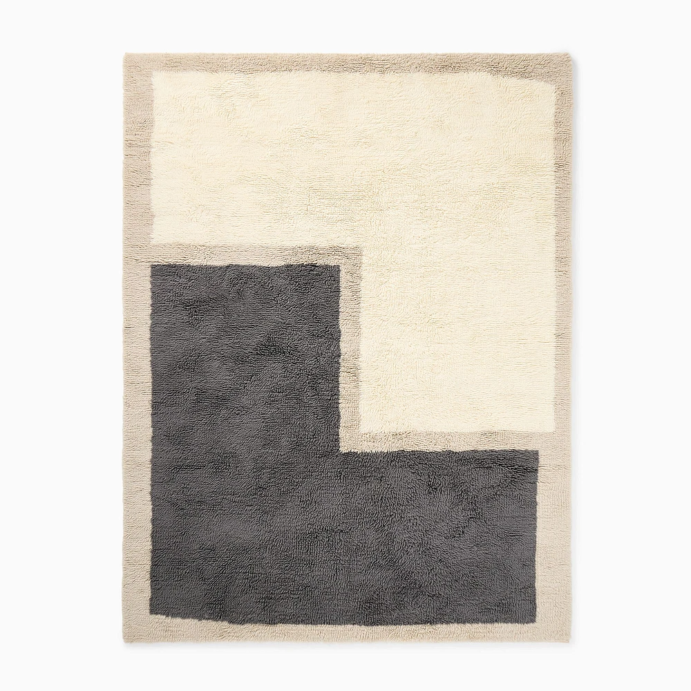 Stacked Shapes Shag Rug | West Elm