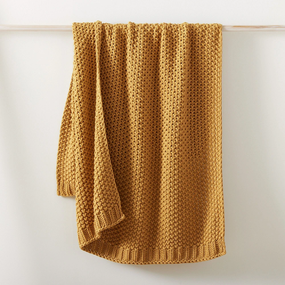 Chunky Cotton Knit Throw | West Elm