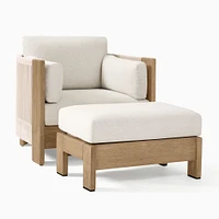 Porto Outdoor Lounge Chair & Ottoman Set | West Elm