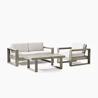 Portside Outdoor Sofa (65"), Lounge Chair & Coffee Table Set | West Elm