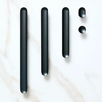 Pill Drawer Hardware, 4" Pull, Matte Black