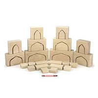 Pointed Arch Building Block Set w/ Tray, WE Kids