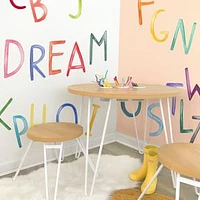 Uppercase Rainbow Letters Peel & Stick Wallpaper, WE Kids