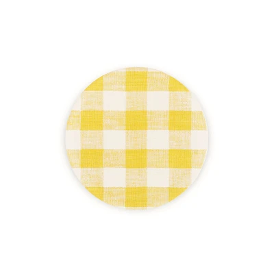 Proper Table Wadsworth Goldenrod Gingham Coaster (Set of 4) | West Elm