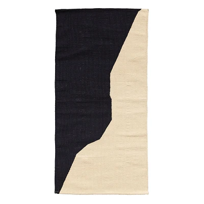 Tantuvi Obsidian Wave Shuttle Cotton Bath & Kitchen Rug | West Elm