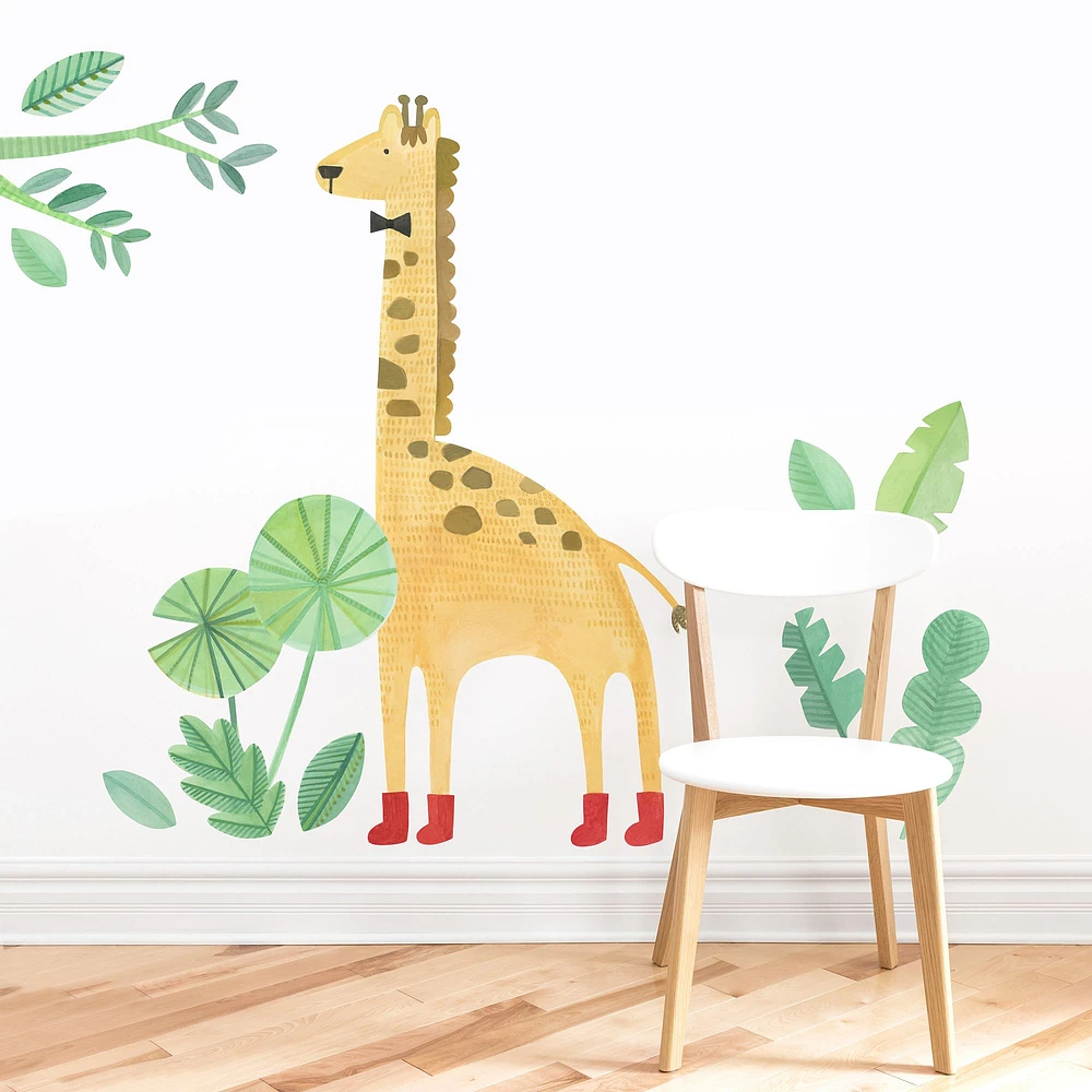 Mej Mej Modern Jungle Giraffe Peel & Stick Wall Decals | West Elm