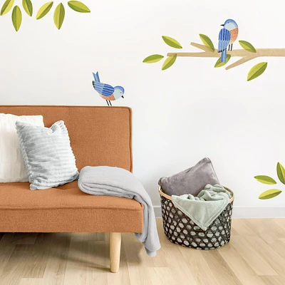 Mej Mej Eastern Bluebird Peel & Stick Wall Decals | West Elm