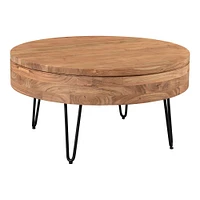 Bowed Legs Round Storage Coffee Table | West Elm