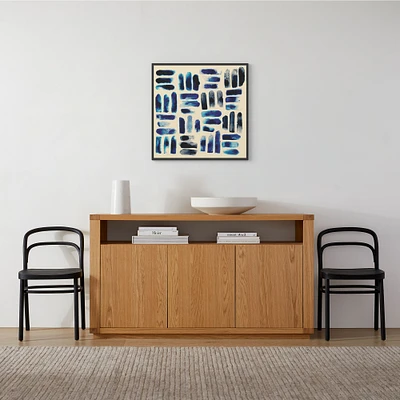 Blue Glass Grid I Framed Wall Art by Gold Rush | West Elm