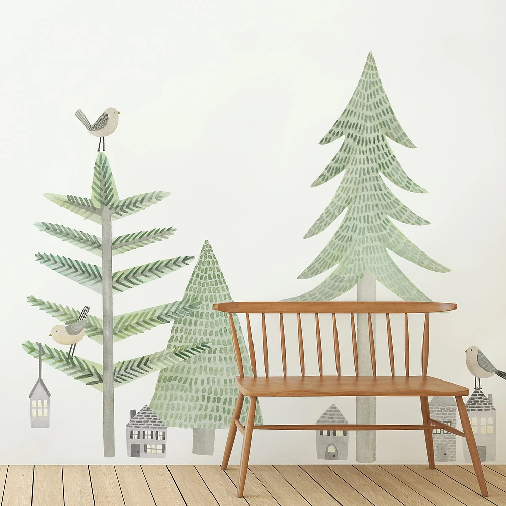 Mej Mej Spruce Forest Large Peel & Stick Wall Decals | West Elm