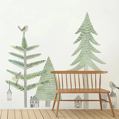 Mej Mej Spruce Forest Large Peel & Stick Wall Decals | West Elm