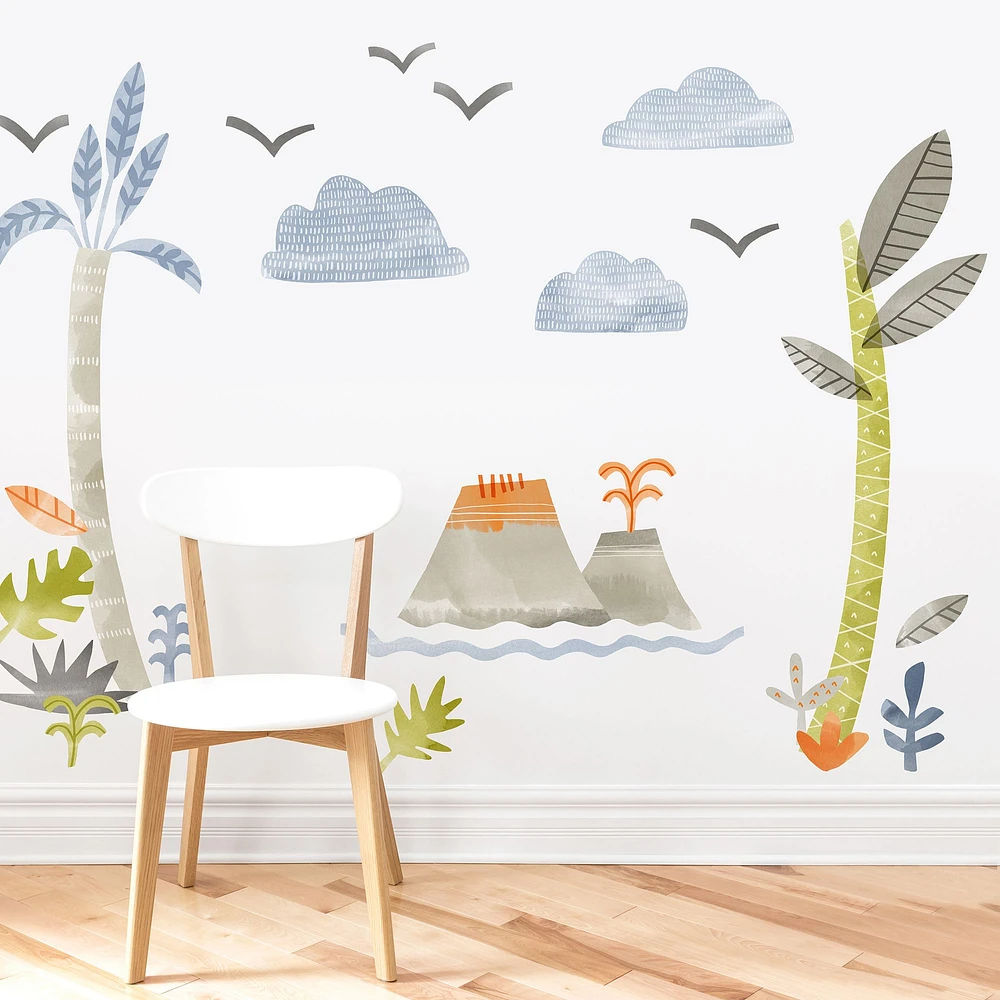 Mej Mej Dino Landscape Peel & Stick Wall Decals | West Elm