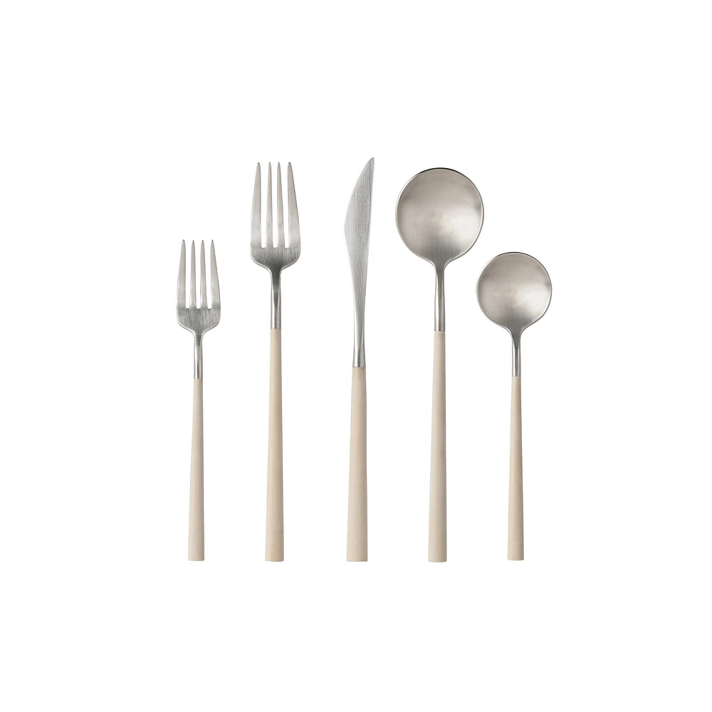 Costa Nova Mito Brushed Stainless Steel Flatware Sets | West Elm