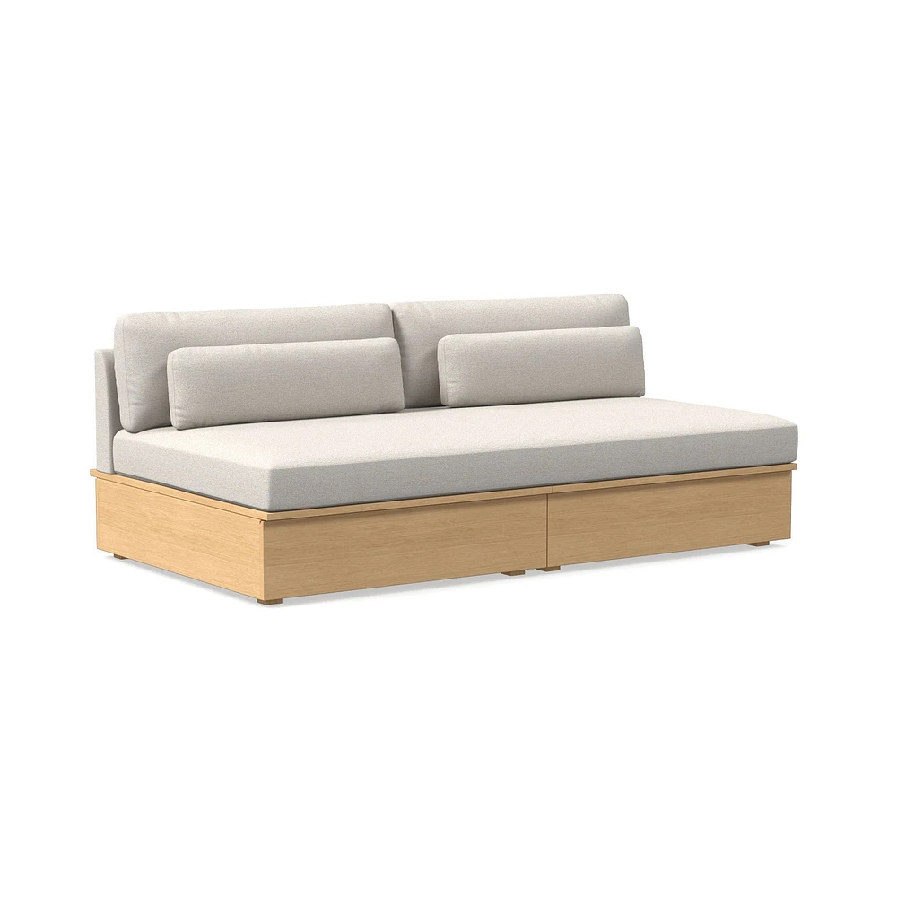 Harwood Armless Storage Sofa (75") | West Elm