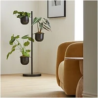 Radius Ceramic and Metal 3 Tier Plant Stand, Antique Bronze