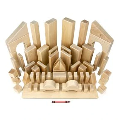 Core Set Solid Maple Unit Building Blocks, 61 pieces