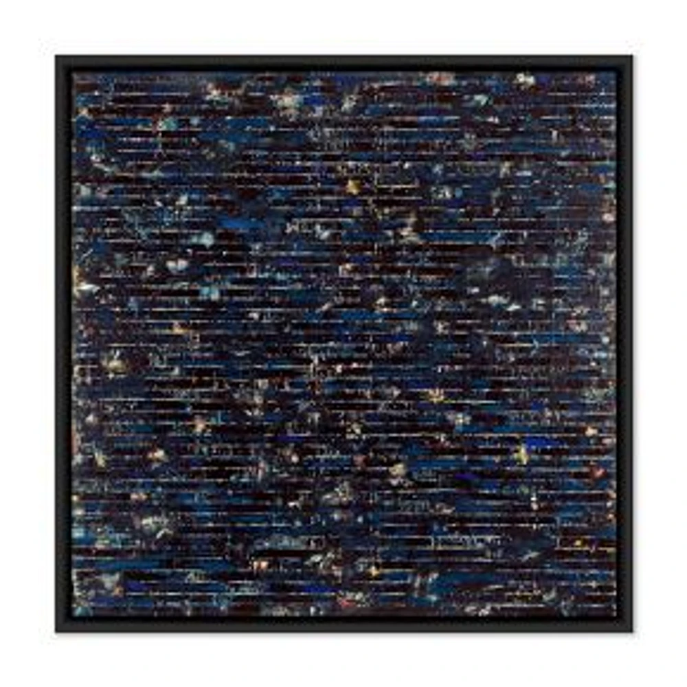 Currents Wall Art Black 32X32X2 Canvas, Maple