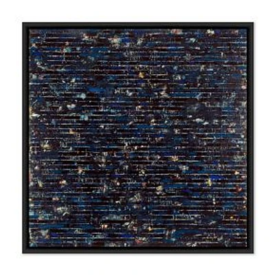 Currents Wall Art Black 32X32X2 Canvas, Maple