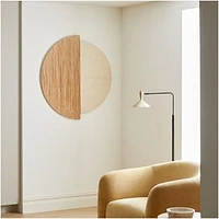 Costa Circular Wool Wall Hanging, Natural, 36"