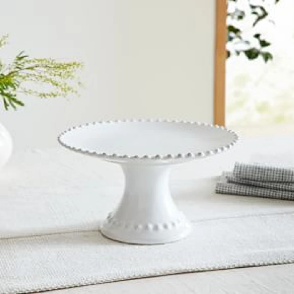 Pearl White Footed Plate Pearl White