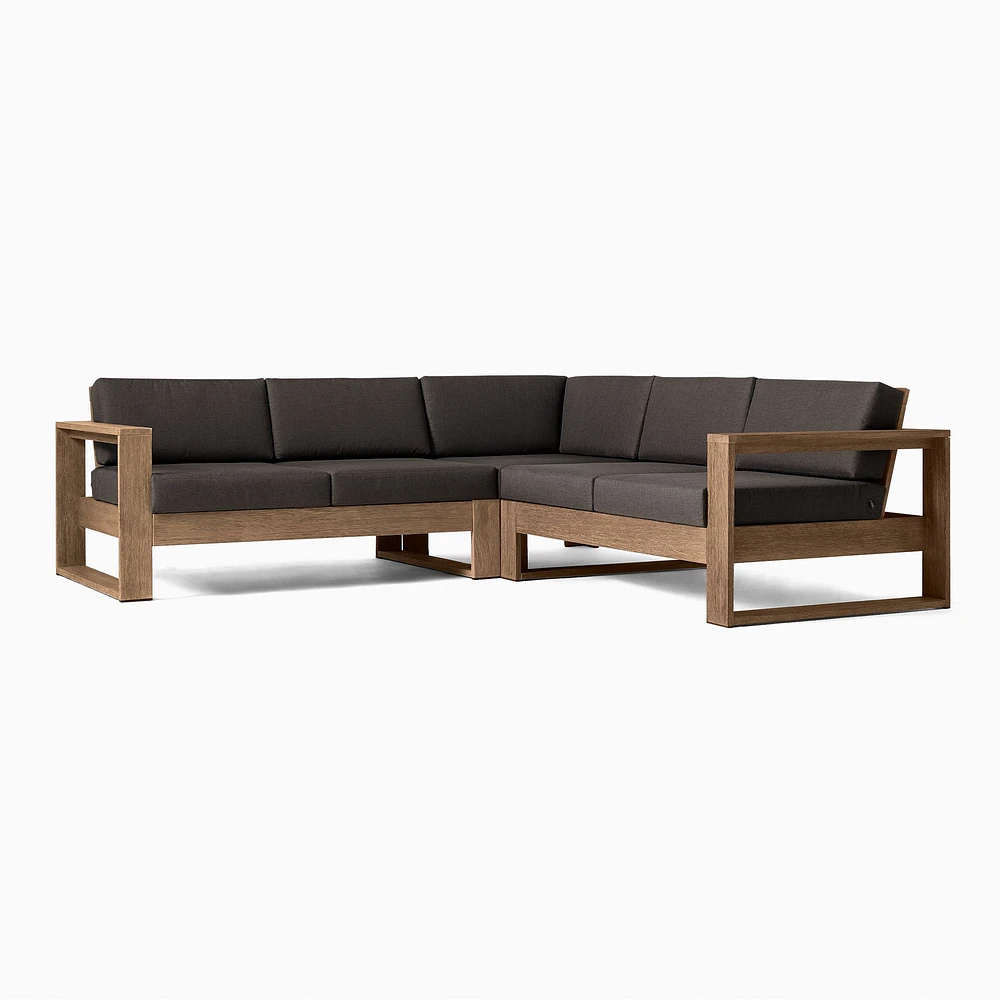 Portside Outdoor 3-Piece L-Shaped Sectional (97") | West Elm