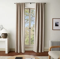 Open Box: European Flax Linen Curtain, Dark Flax, 48x84