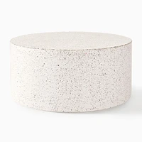 Terrazzo Drum Outdoor Round Coffee Table (36") | West Elm