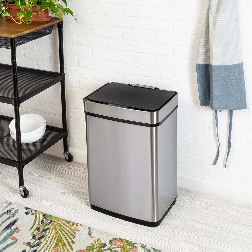 Stainless Steel Trash Can w/ Motion Sensor | West Elm