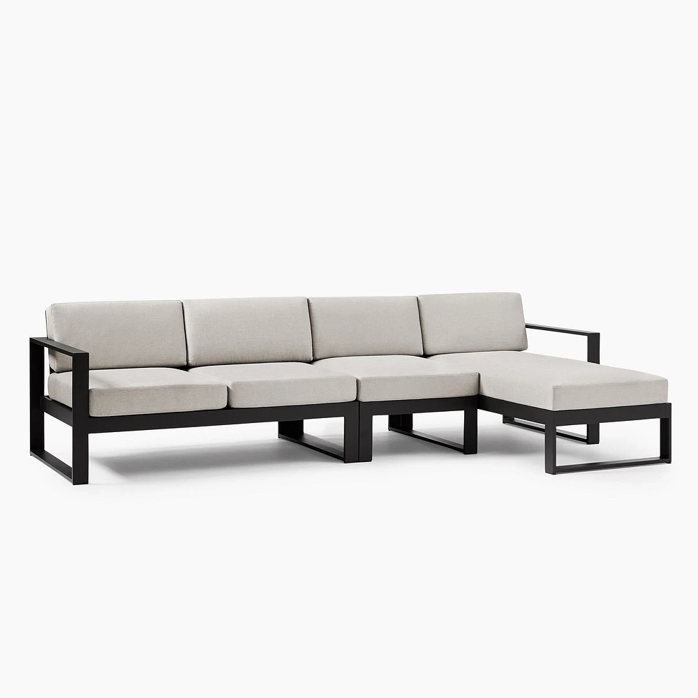 Portside Aluminum Outdoor 3-Piece Chaise Sectional (116") | West Elm