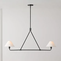 Beatrix Pendant (46") - Linen Shades | West Elm