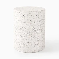 Terrazzo Drum Outdoor Round Side Table (15") | West Elm