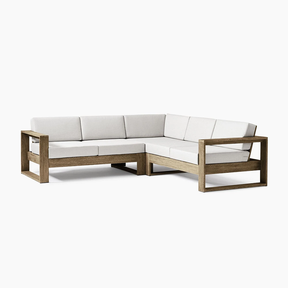 Portside Outdoor 3-Piece L-Shaped Sectional (97") | West Elm