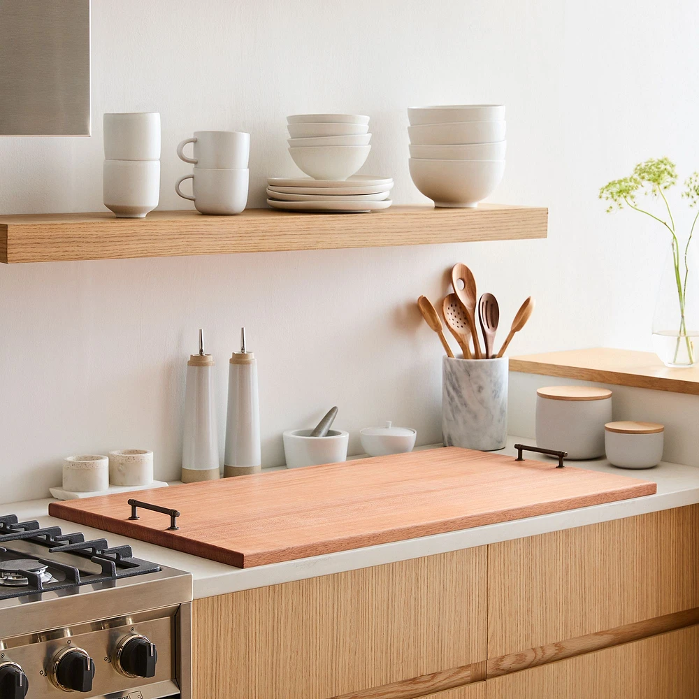 StoneWon Designs Co. African Mahogany Cutting Board & Noodle | West Elm