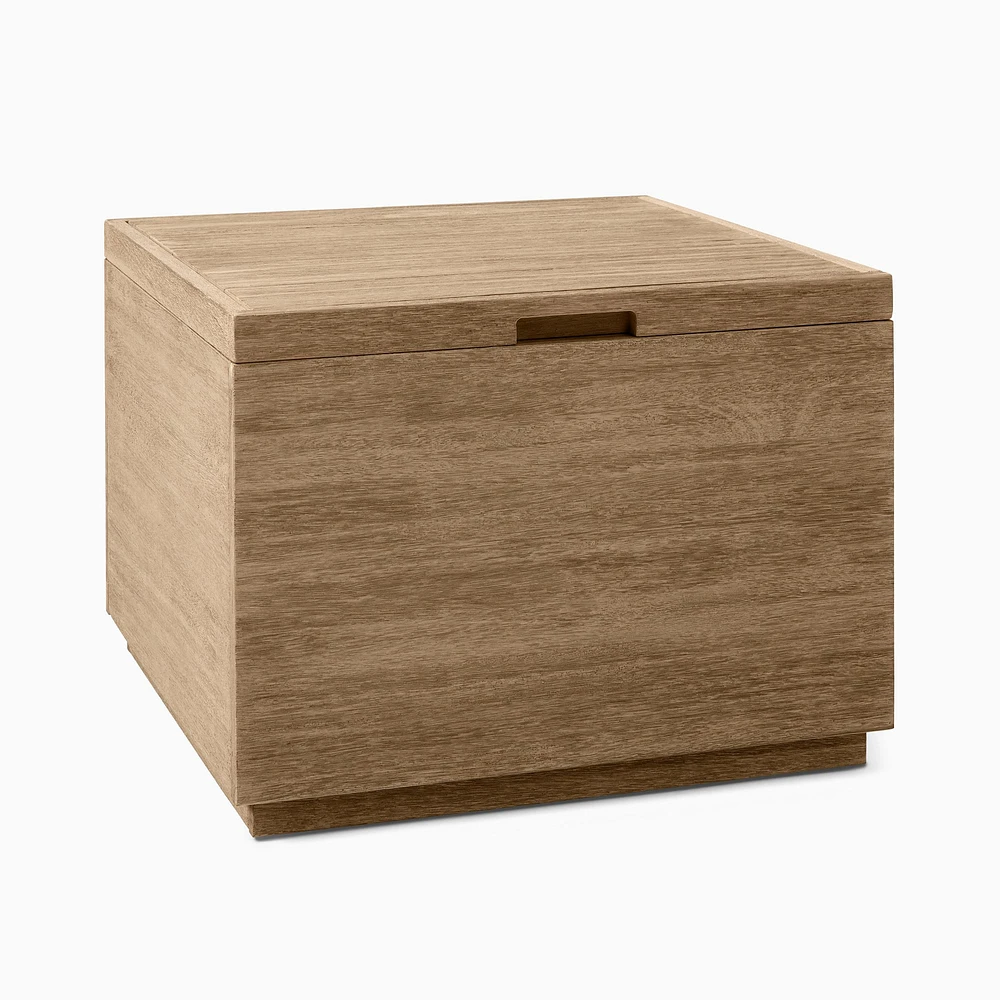 Volume Outdoor Square Storage Side Table (26") | West Elm