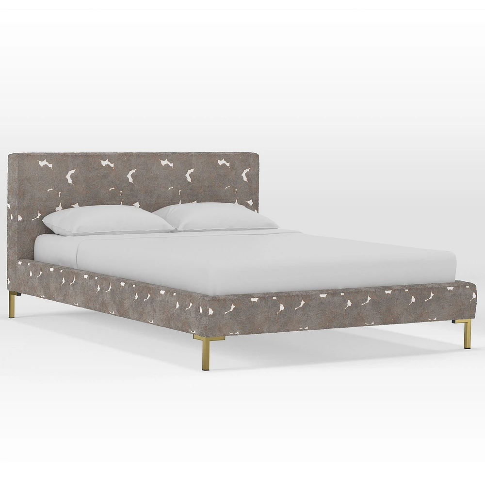Upholstered Platform Bed - Metal Legs | West Elm